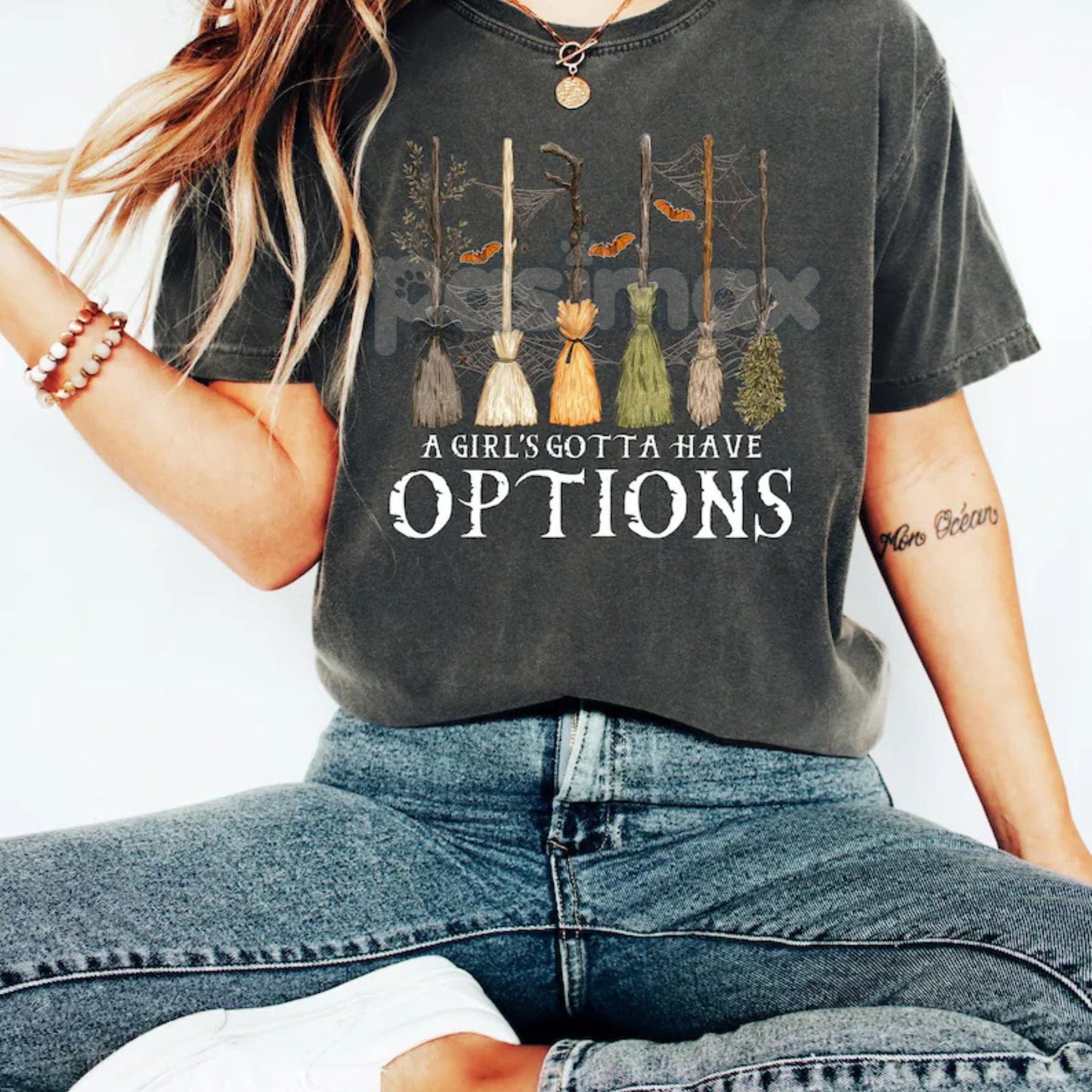 "A Girl Gotta Have Options" Witch Halloween Shirt