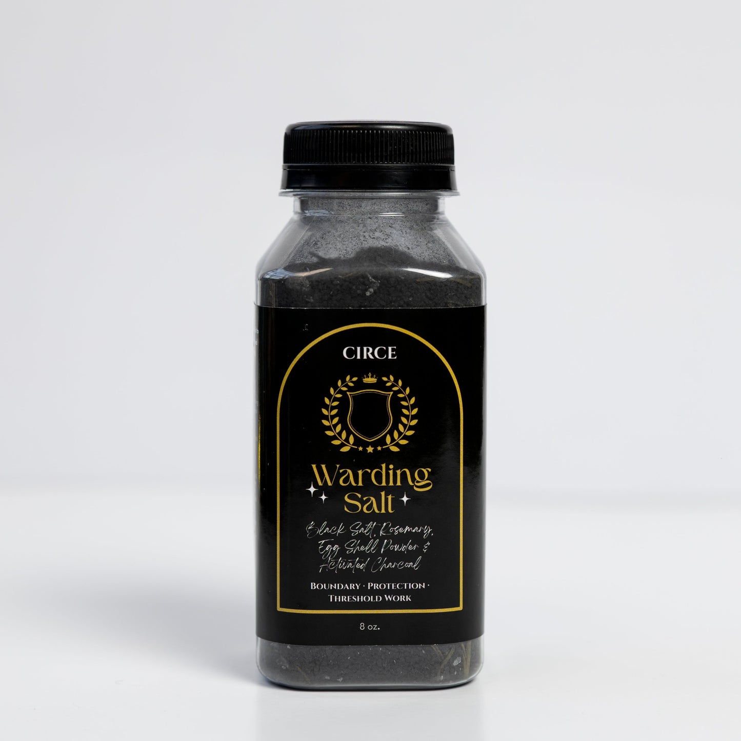Warding Salt – Ritual Protection Blend with Black Salt, Rosemary & Activated Charcoal (8 oz)