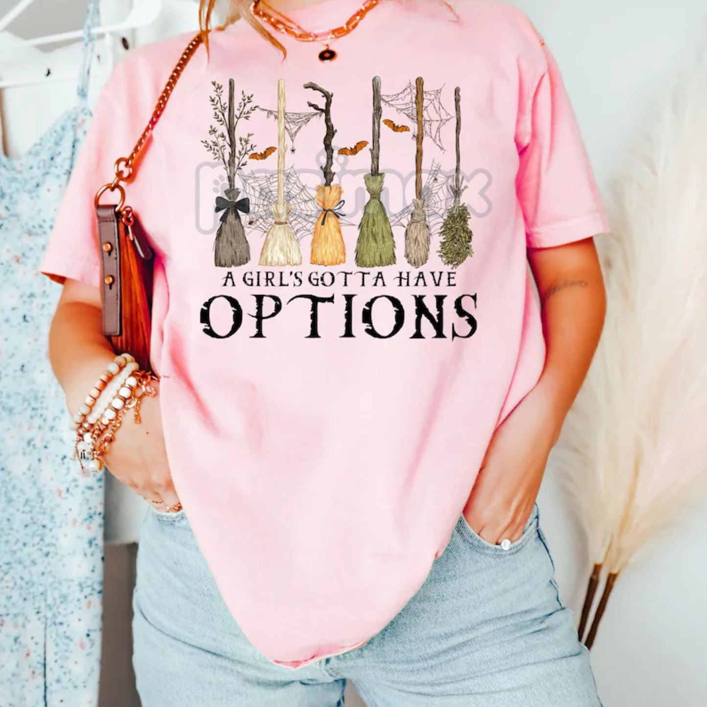 "A Girl Gotta Have Options" Witch Halloween Shirt