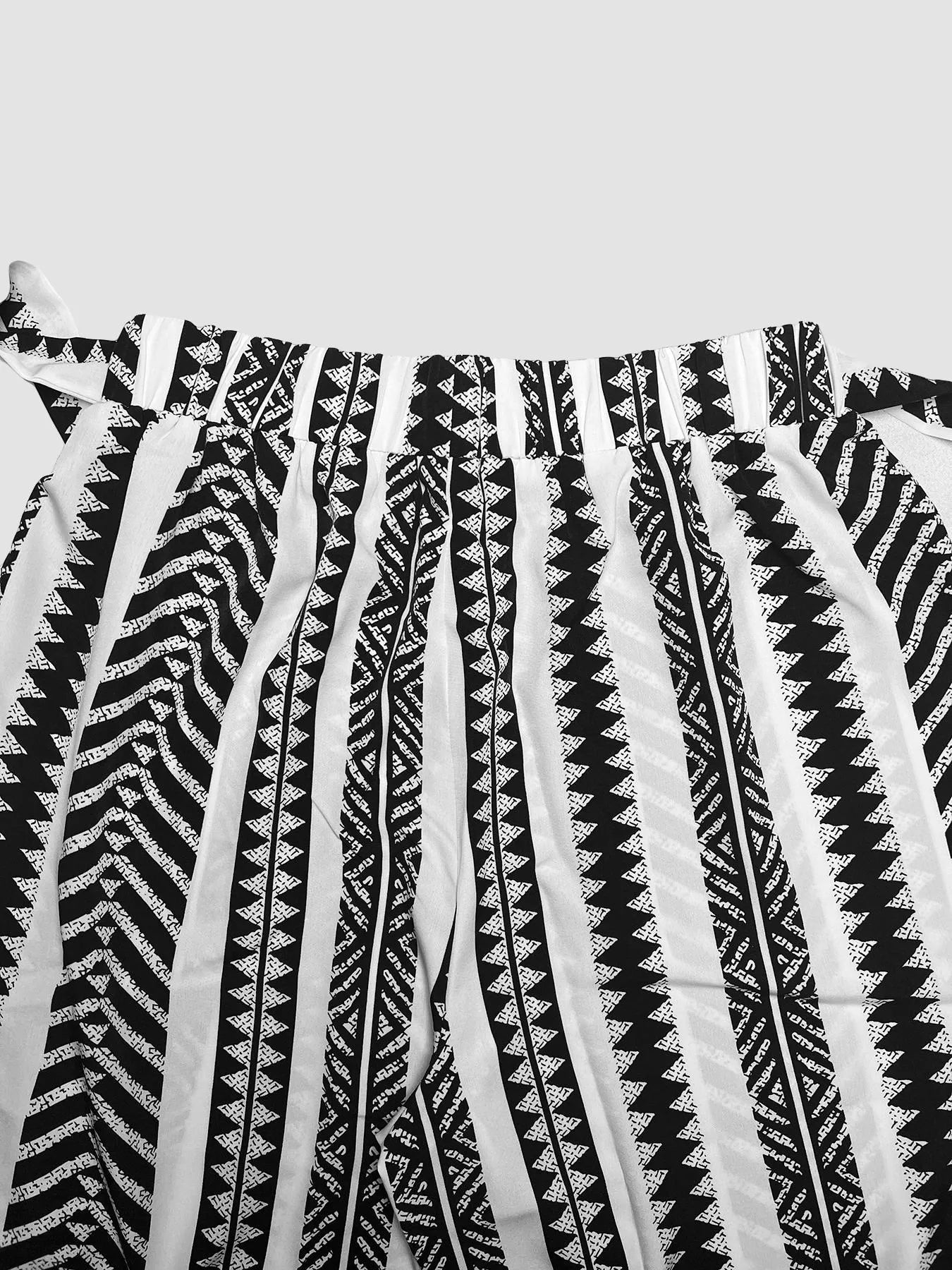 Boho Print Wide Leg Pants