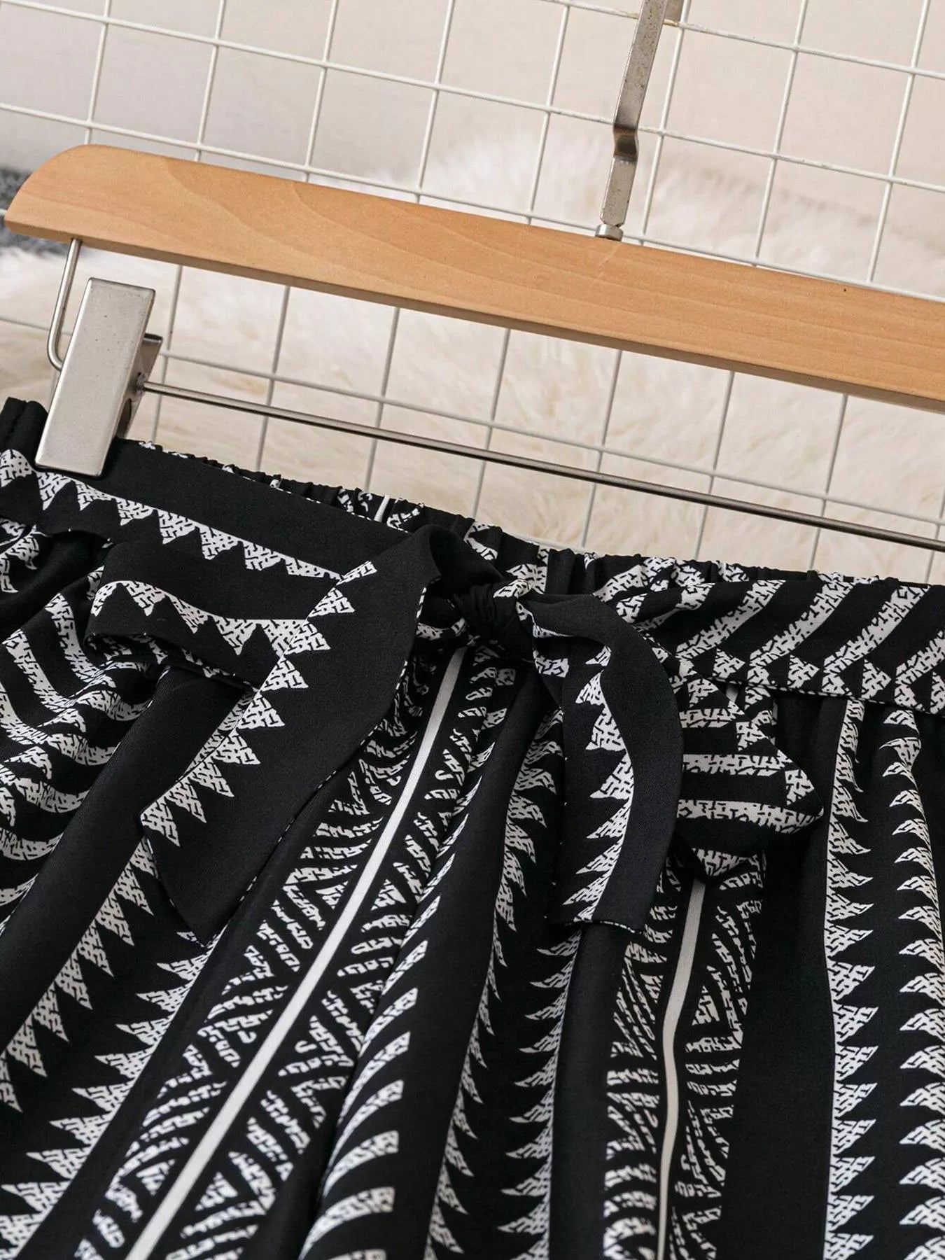 Boho Print Wide Leg Pants