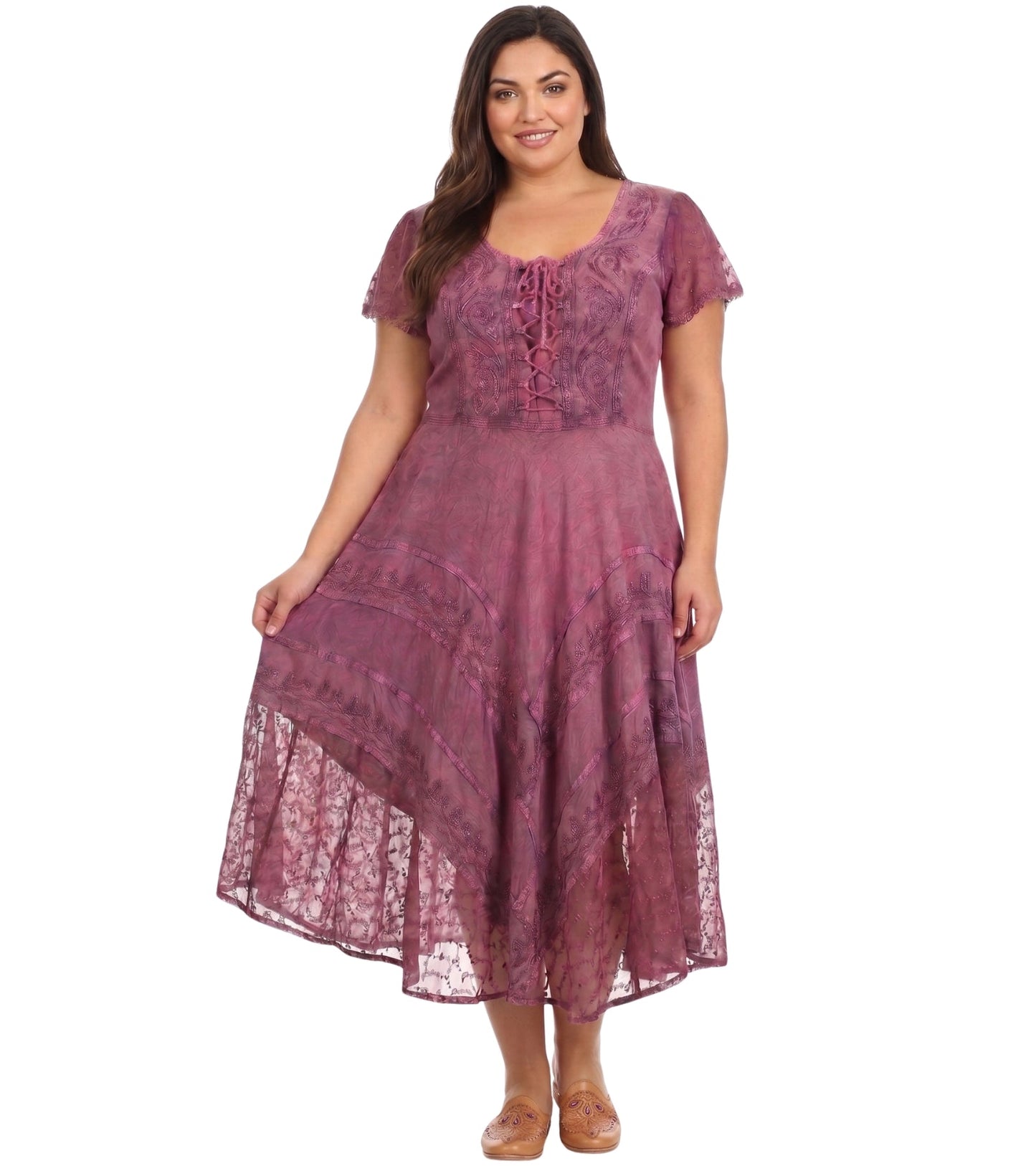 Sakkas Marigold Embroidered Fairy Dress