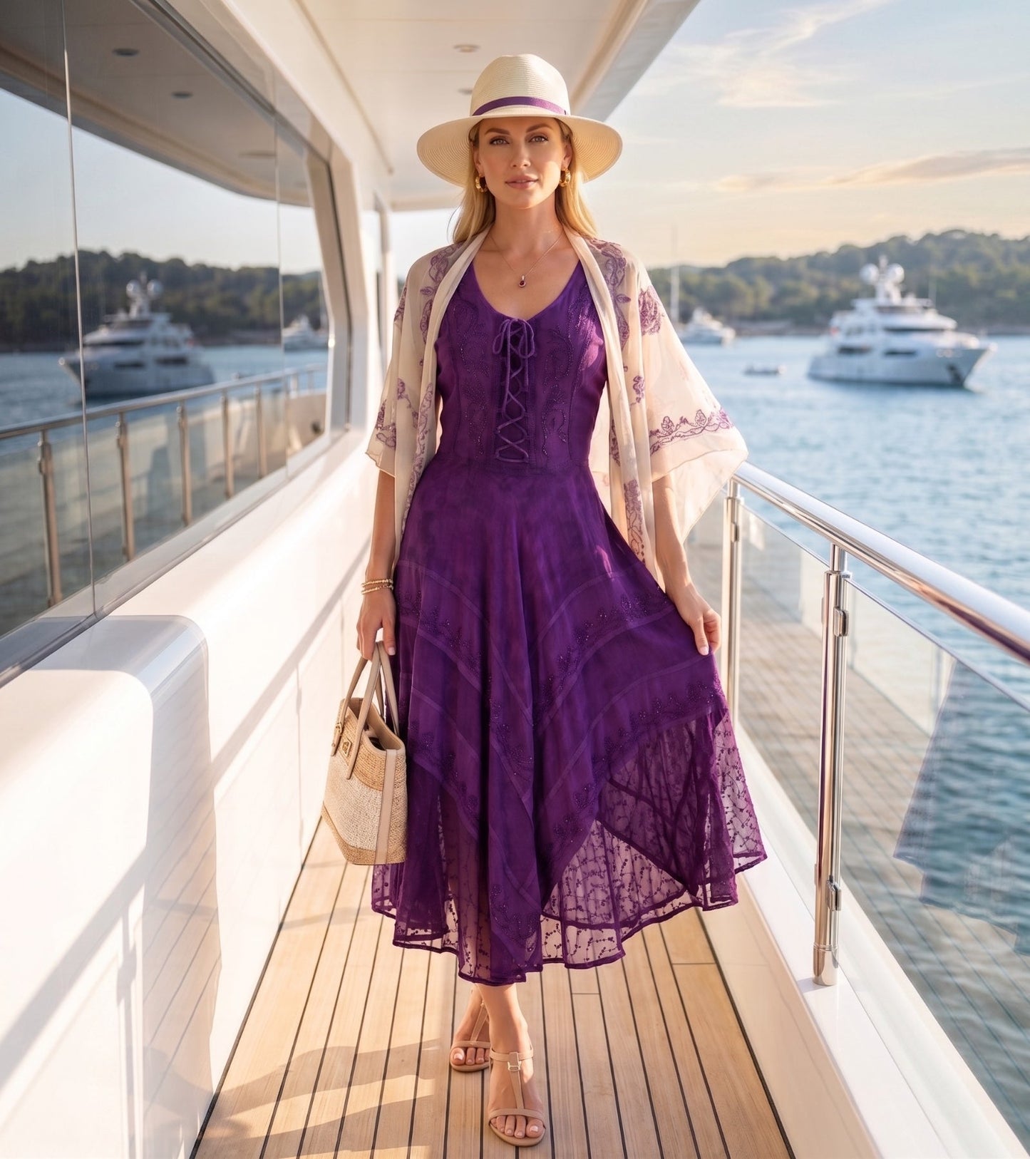 Sakkas Marigold Embroidered Fairy Dress