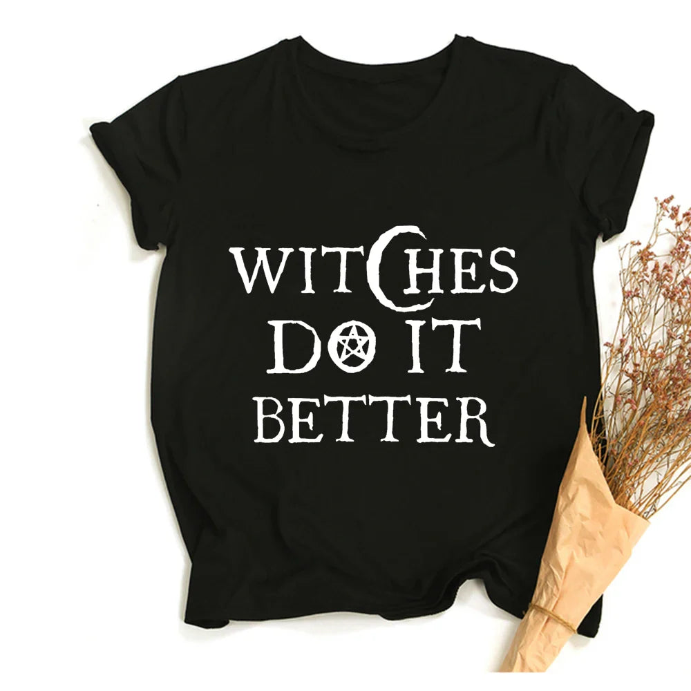 Witches Do It Better Crop Top — Gothic Witch Quote Tee