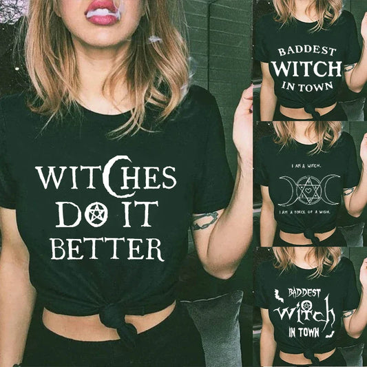 Witches Do It Better Crop Top — Gothic Witch Quote Tee