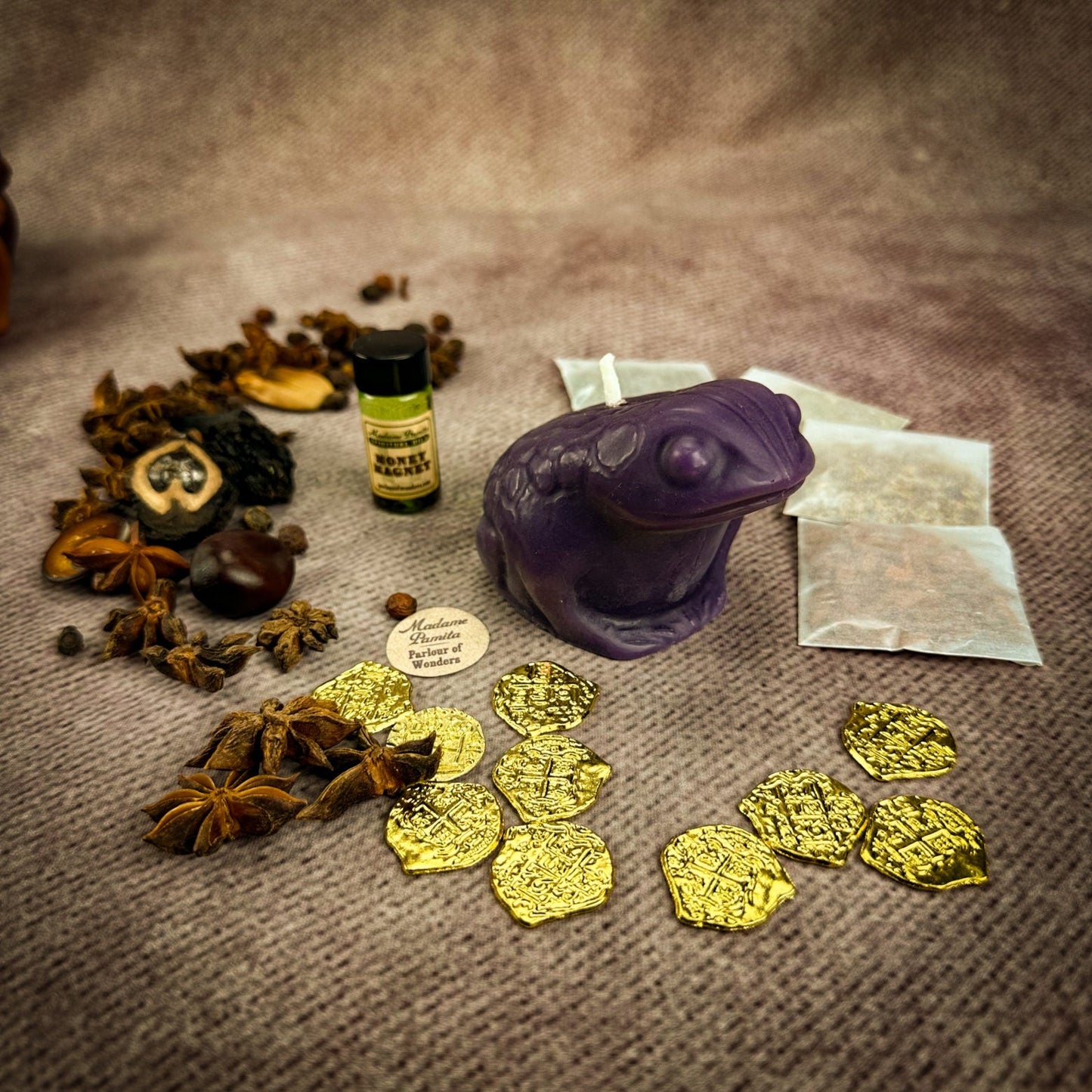 Lucky Money Frog Candle Spell Kit - Abundance & Prosperity