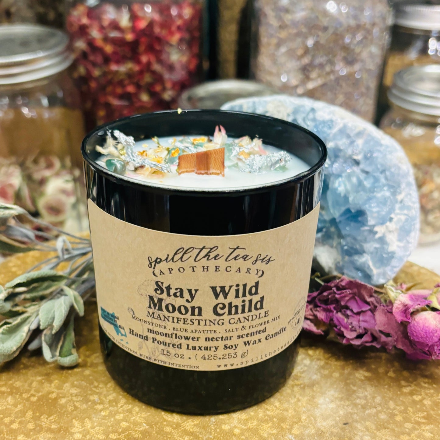 Stay Wild Moon Child Lunar Intention Candle | Moon Magic Soy Candle