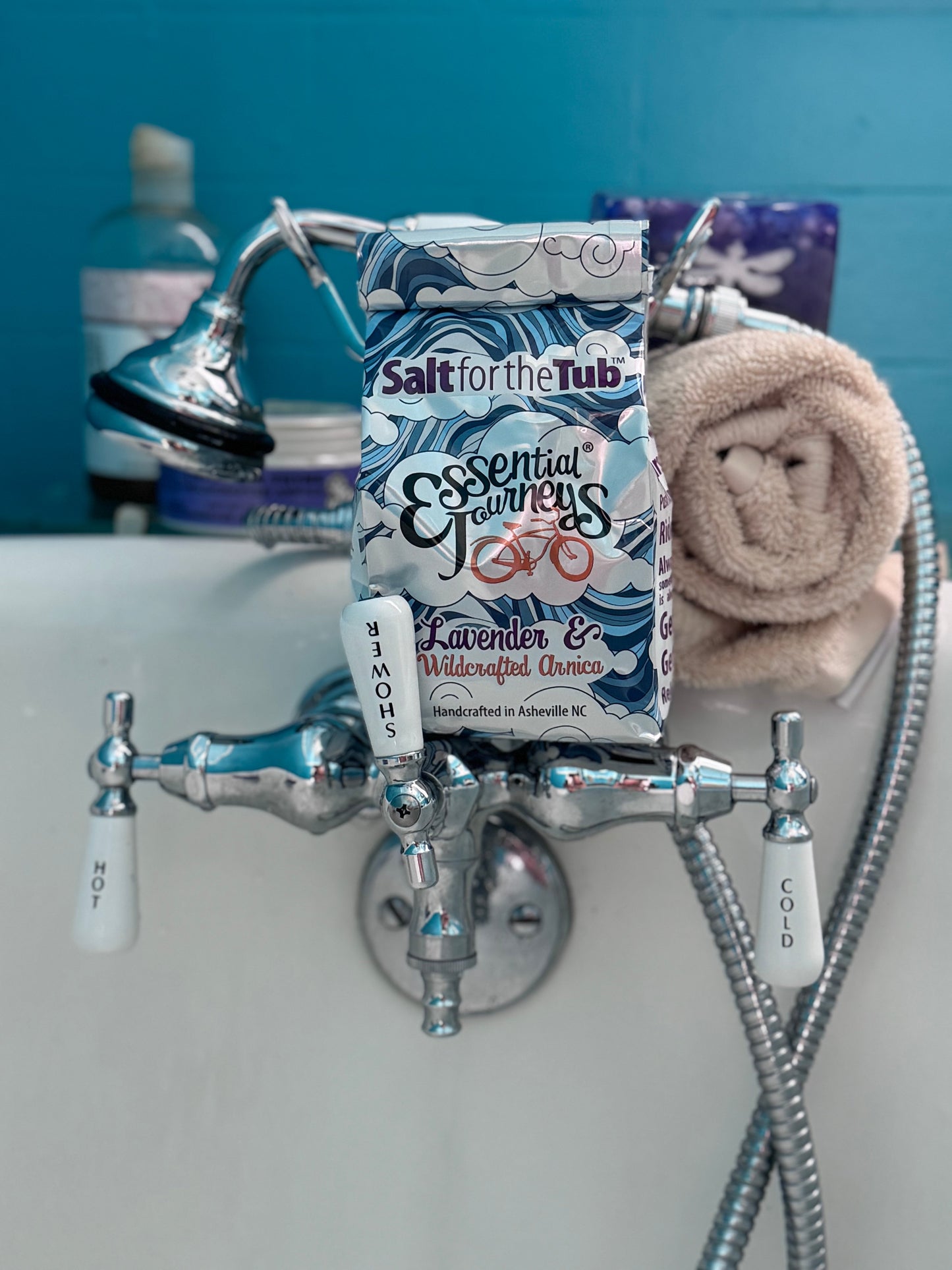 Essential Journeys® Lavender & Wildcrafted Arnica Bath Salts | Epsom Salt Soak for Relaxation & Muscle Recovery