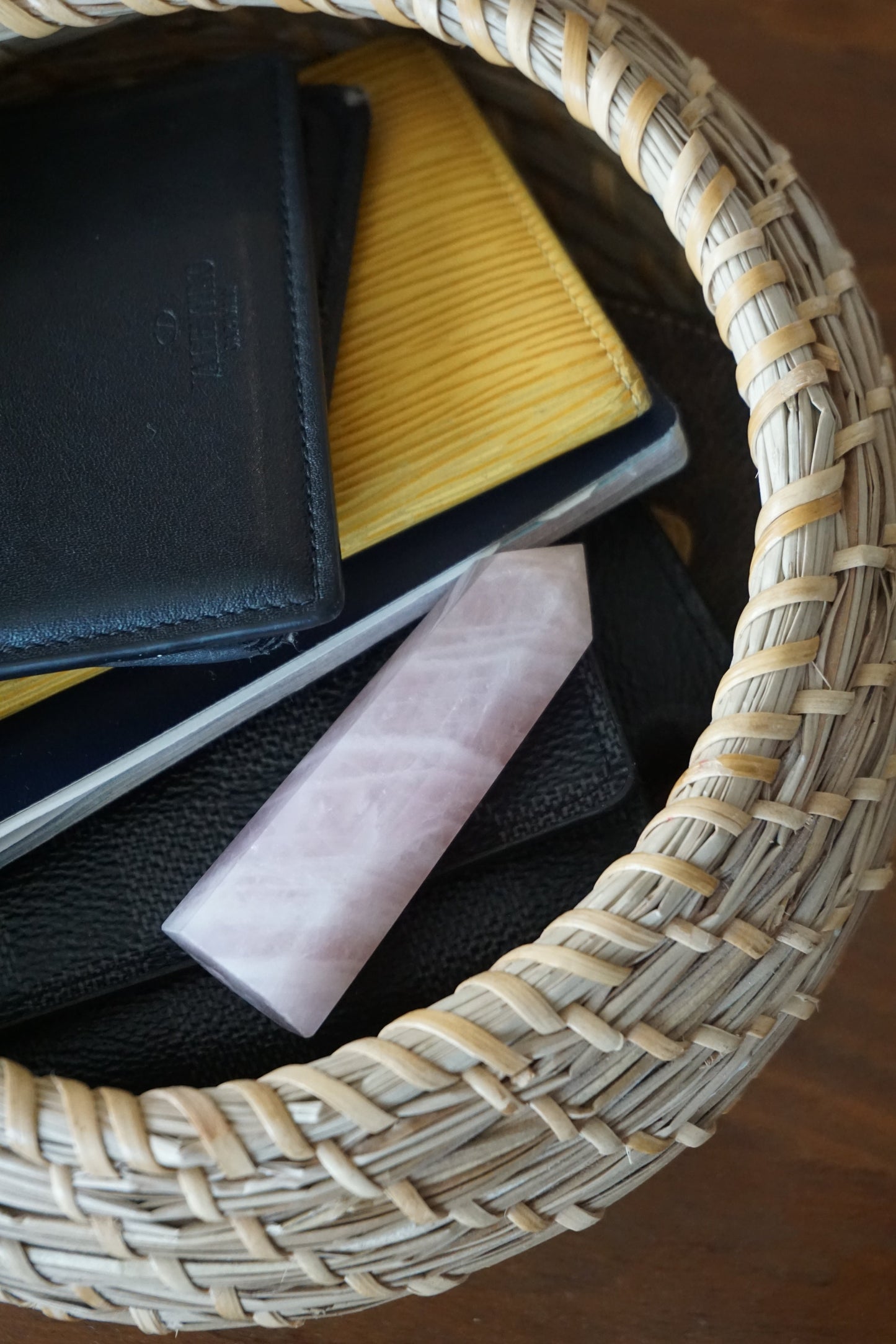 rose quartz crystal tower