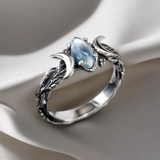 Triple Moon Crescent Ring — Maiden, Mother & Crone