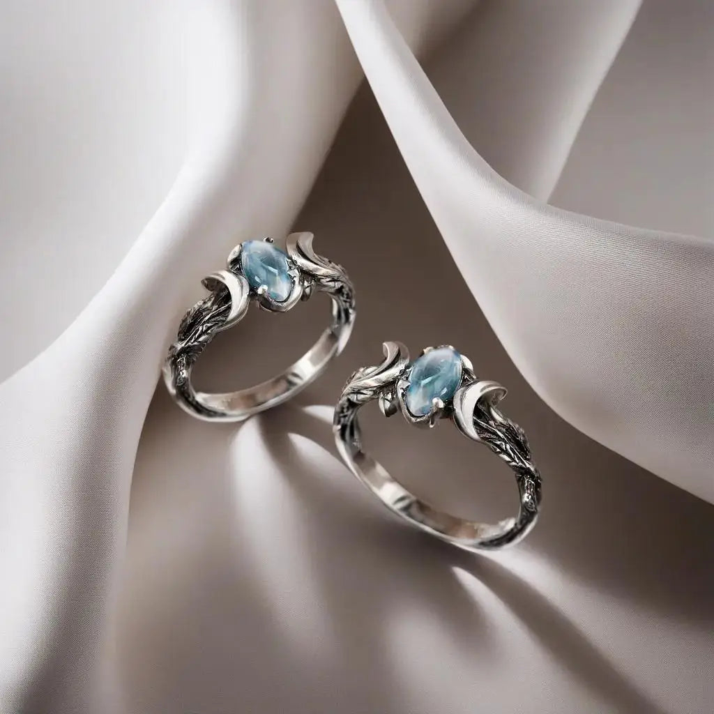 Triple Moon Crescent Ring — Maiden, Mother & Crone