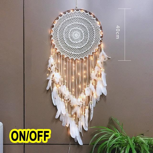 Big Dream Catcher Hanging/Light Decoration Dream Catcher Moon Dream Catcher Room Home Decor Dream Catcher Gifts For Mom Friends Women Girls Wall Decor Bedroom Decoration