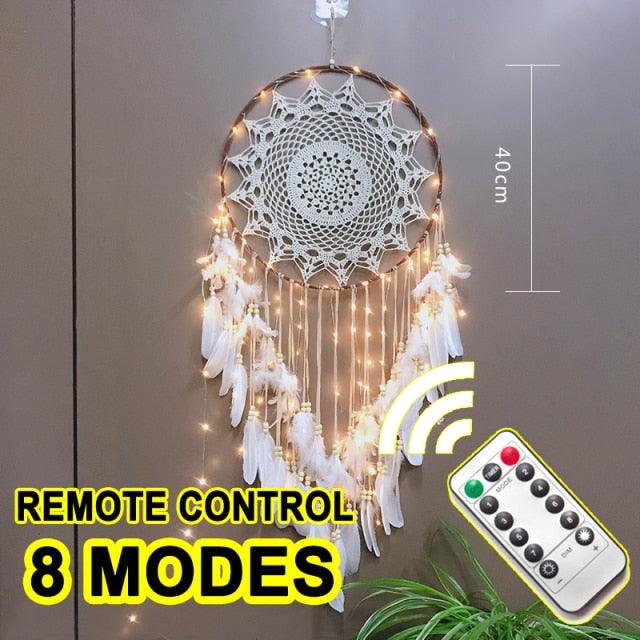 Big Dream Catcher Hanging/Light Decoration Dream Catcher Moon Dream Catcher Room Home Decor Dream Catcher Gifts For Mom Friends Women Girls Wall Decor Bedroom Decoration
