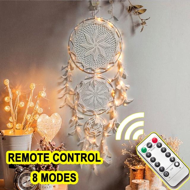 Big Dream Catcher Hanging/Light Decoration Dream Catcher Moon Dream Catcher Room Home Decor Dream Catcher Gifts For Mom Friends Women Girls Wall Decor Bedroom Decoration
