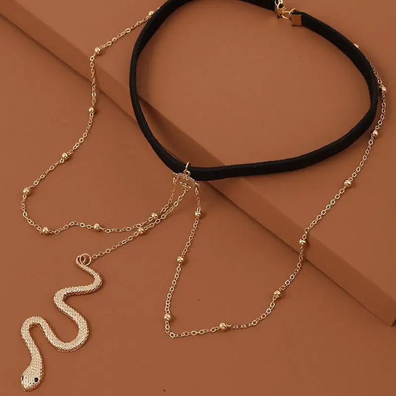 Bohemian Boho Gold Big Snake Leg Chain Jewelry