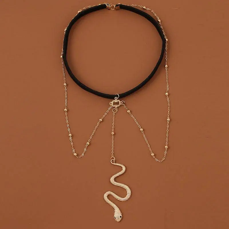 Bohemian Boho Gold Big Snake Leg Chain Jewelry