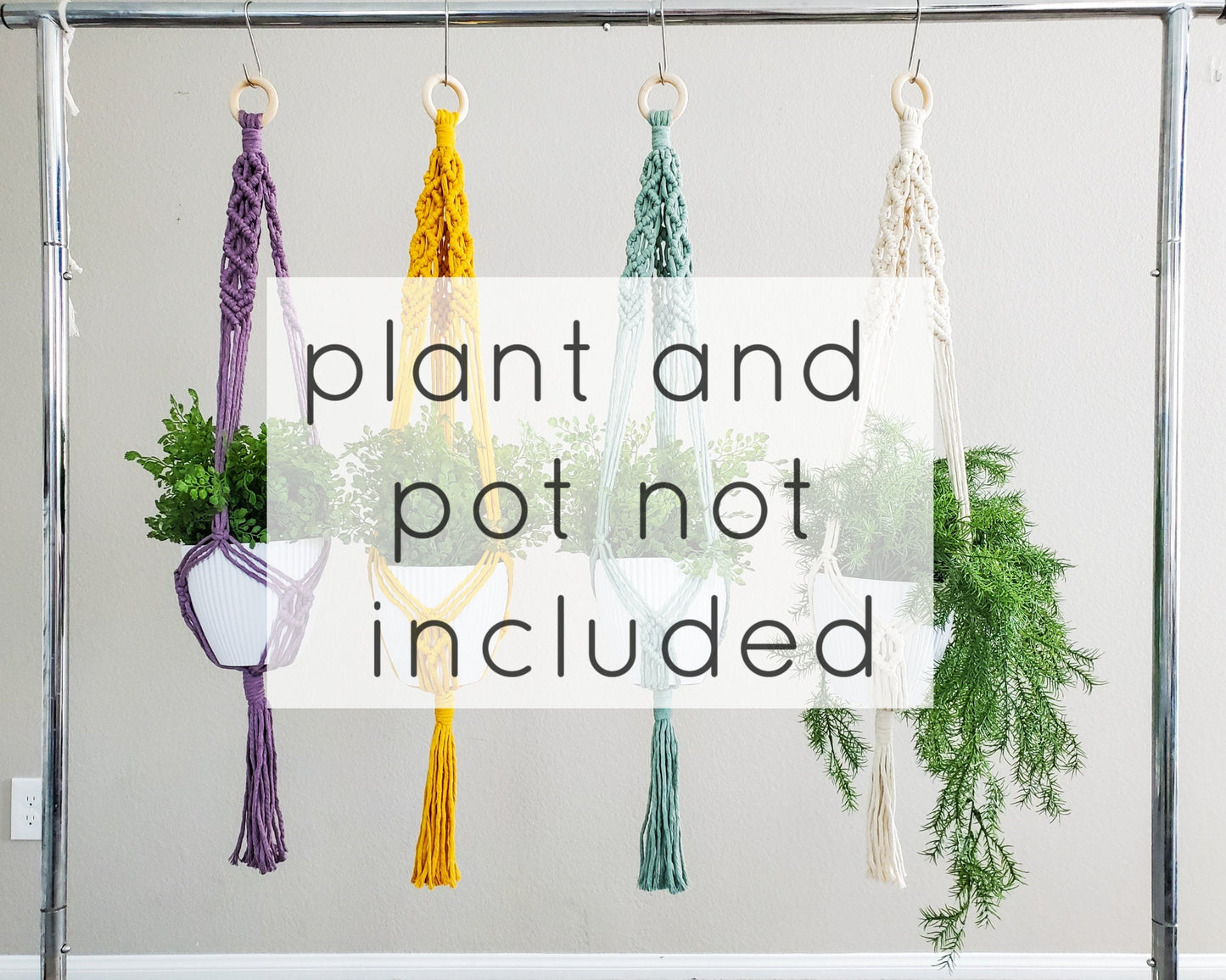 Handmade Macrame plant hangers Diamond style. Made to order.