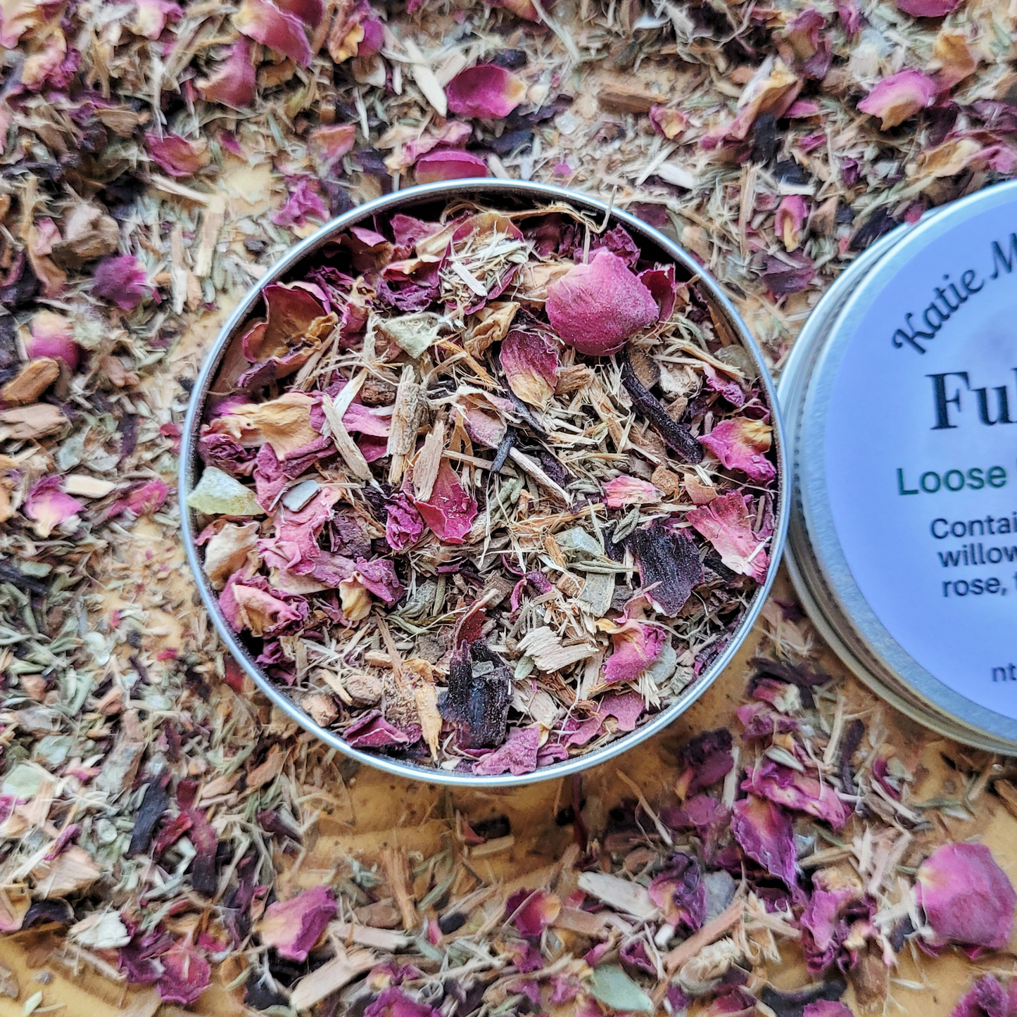 Full Moon Herbal Incense – Rose Hibiscus Copal Blend for Lunar Rituals, Intuition & Reflection