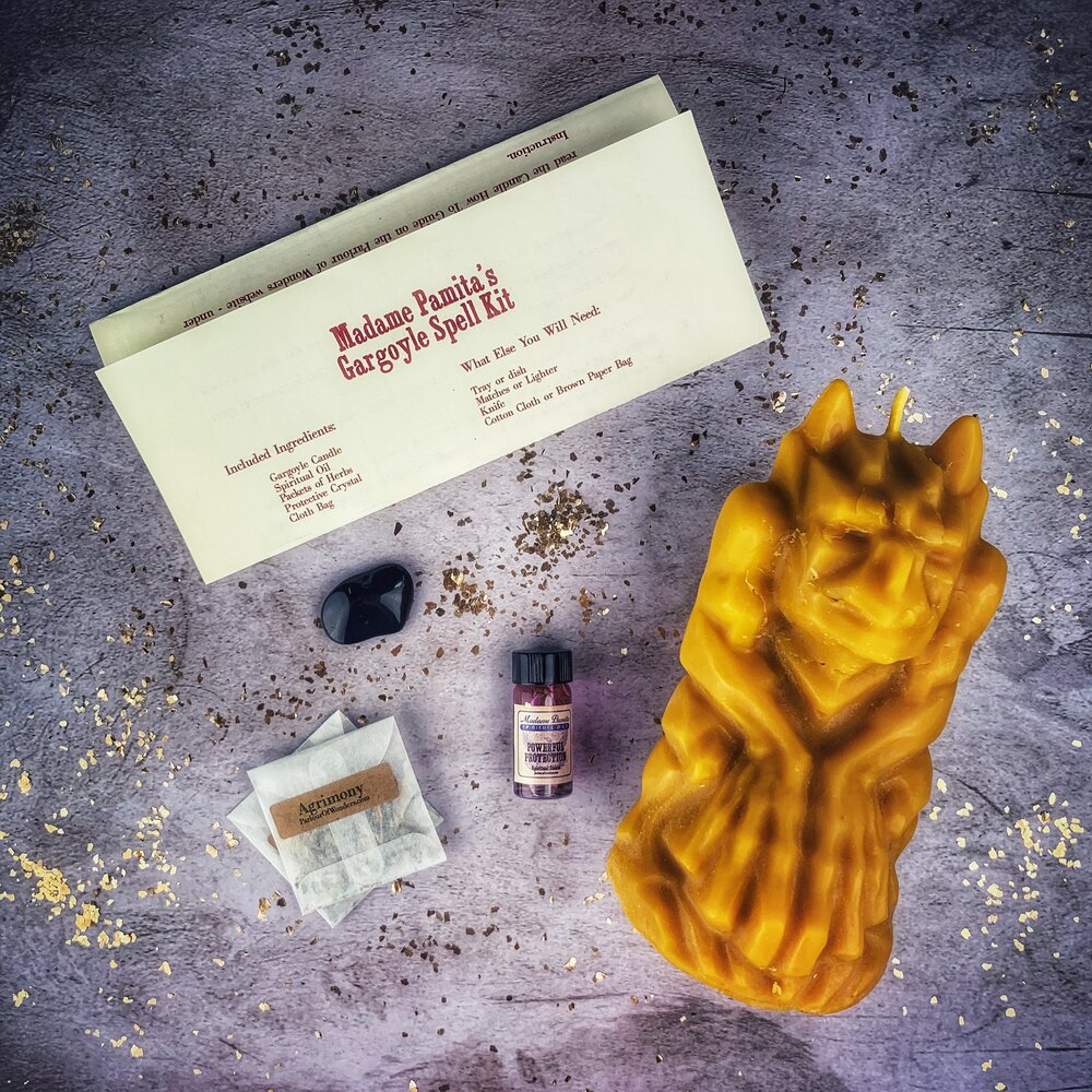 Gargoyle Protection Candle Spell Kit - Powerful Guardian Magic